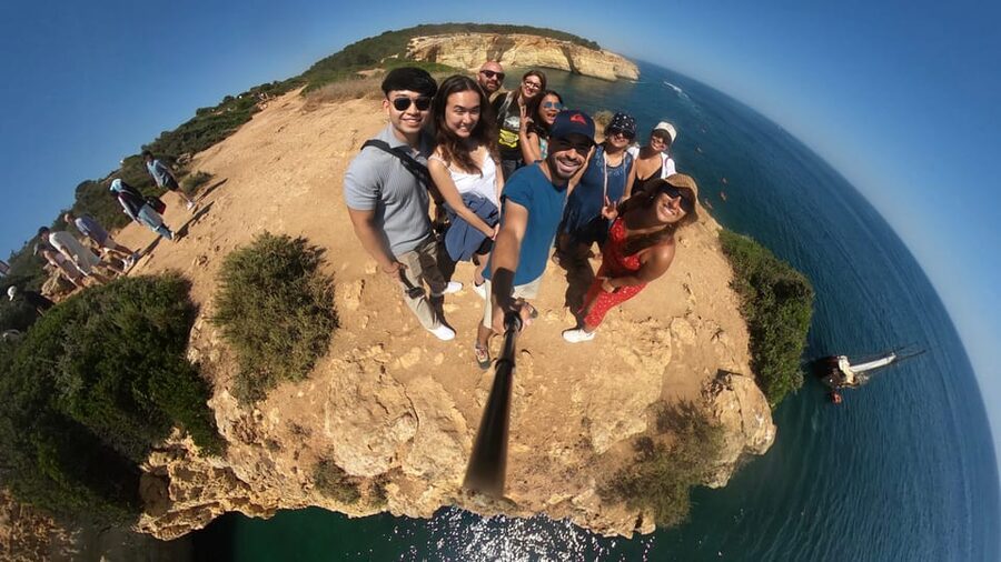 Albufeira: Benagil, Algar Seco, Marinha, and 7 Valleys Tour - Benagil Cave from above: the best compromise for most people