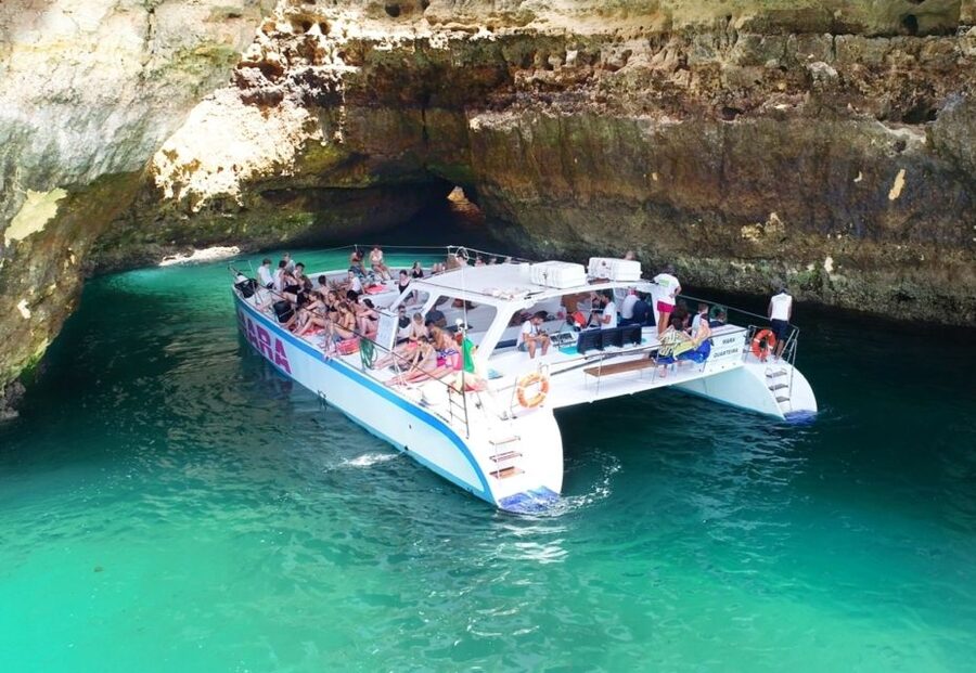Albufeira: Caves and Coastline Catamaran Cruise to Benagil - Benagil coastline: what you get near the caves, and what you do not