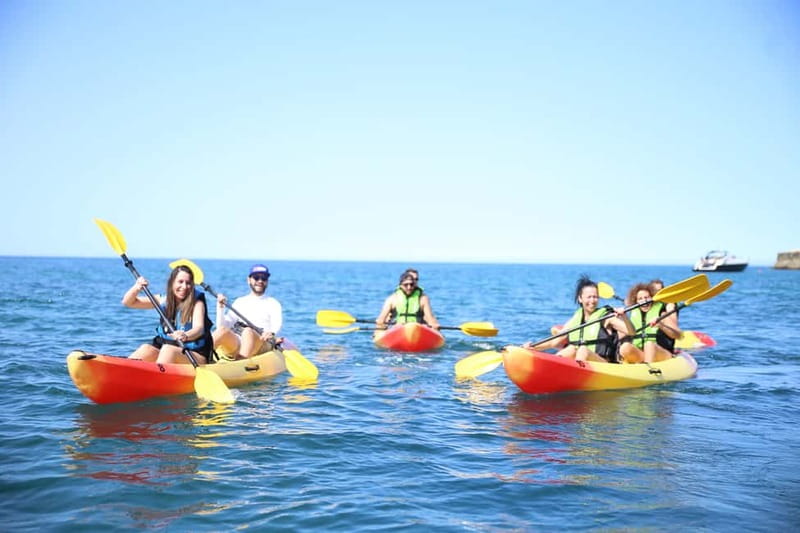 Albufeira: Hidden Beaches & Cliffs Guided Kayak Cave Tour - Praia do Ninho das Andorinhas and Arrifes: your pace, their plan
