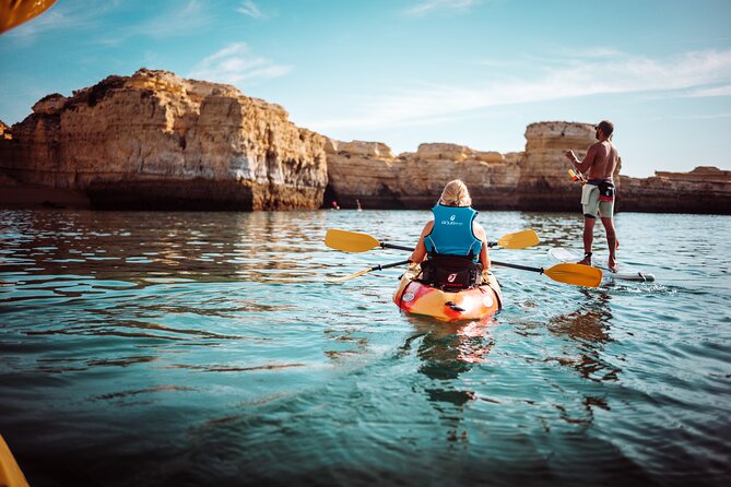 Albufeira Kayak Cave Tour – Hidden Beaches & Cliffs - A 2-hour kayak plan that starts and ends at Praia do Castelo