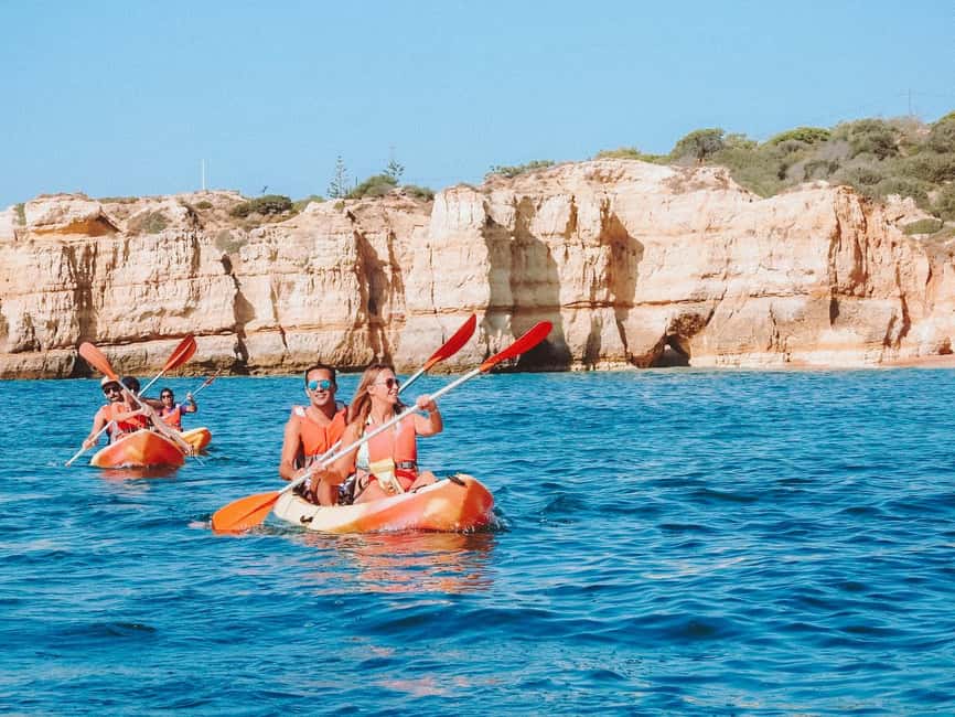Albufeira: Secret Caves & Beaches Kayak Tour with Swim Stop - Where the tour starts: São Rafael Beach setup and first paddle control