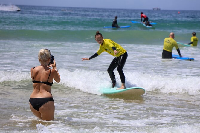 Albufeira Surf Lesson – Wetsuit & Board Included - What you get for $42.24: wetsuit, board, and real practice time