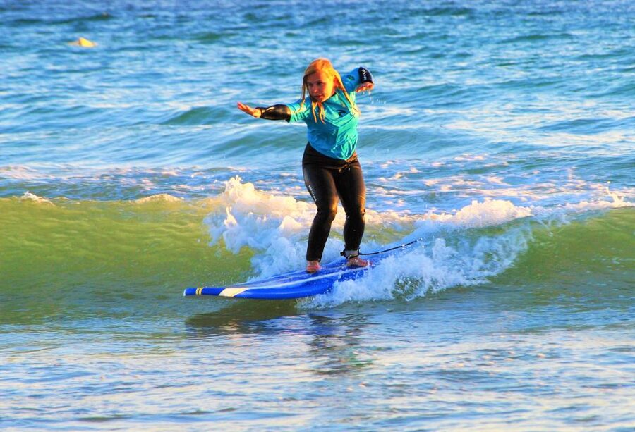 Albufeira: Surfing Lesson at Galé Beach - First contact at Galé Beach, where the ocean sets the tone