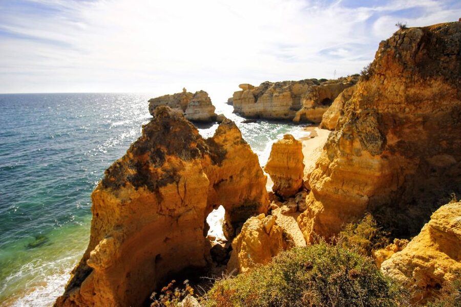 Albufeira: Tuk Tuk Ride with Old Town and Beaches - Olhos de Água finish, the last look back to the sea