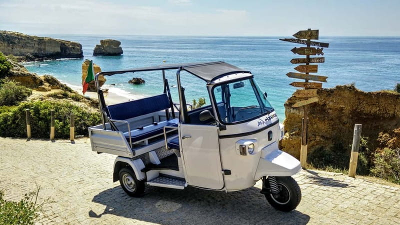 Albufeira: Tuk Tuk Ride with Old Town and Beaches - The 2 hour route, from marina views to Baleeira cliffs