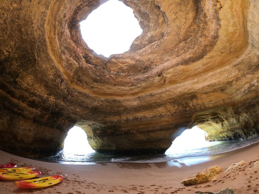 Algarve: Benagil Cave Sunrise Kayak Tour with Shower Use - Entering the caves: what to wear and what the cold means