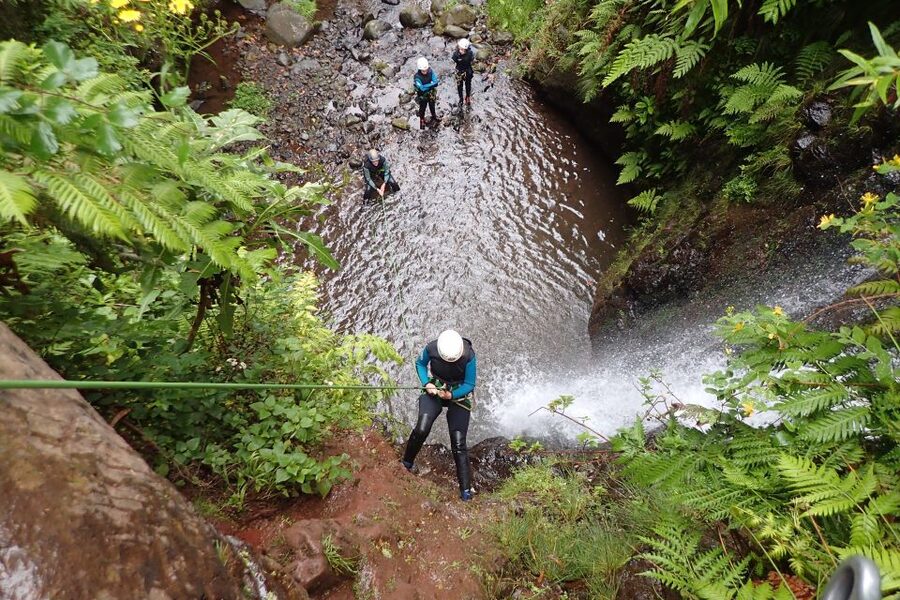 Beginner Canyoning Madeira - CR7 Museu pickup and a smooth start in a mountain morning