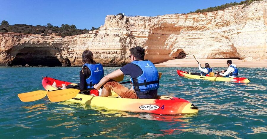Benagil: Benagil Caves and Secret Spots Guided Kayaking Tour - Benagil Sea Cave Stop: The Cathedrals of the Sea Moment