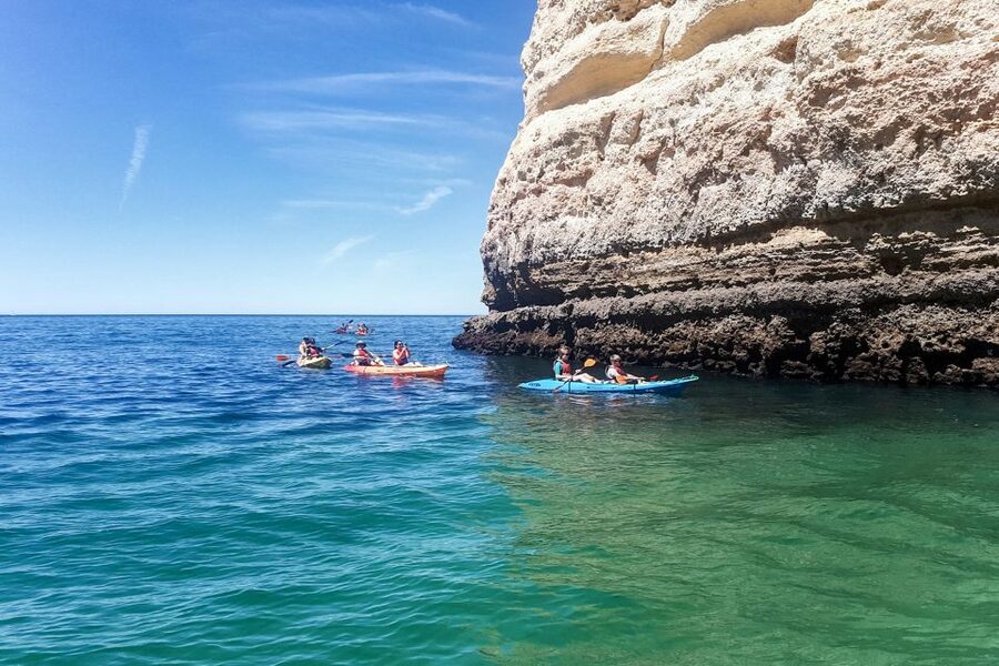 Benagil: Benagil Caves and Secret Spots Guided Kayaking Tour - Practical Reality Check: You Will Get Wet and You Might Feel It