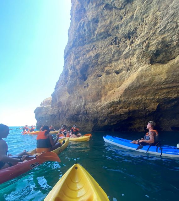 Benagil: Caves, Coves & Secret Beaches Guided Kayaking Tour - Secret cove stop plus Praia da Marinha: the paddle winds down, and the experience opens up