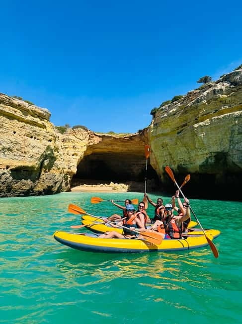 Benagil: Guided Kayak Tour inside caves and Praia da Marinha - Praia da Marinha From the Water: The View That Makes Shore Feel Distant
