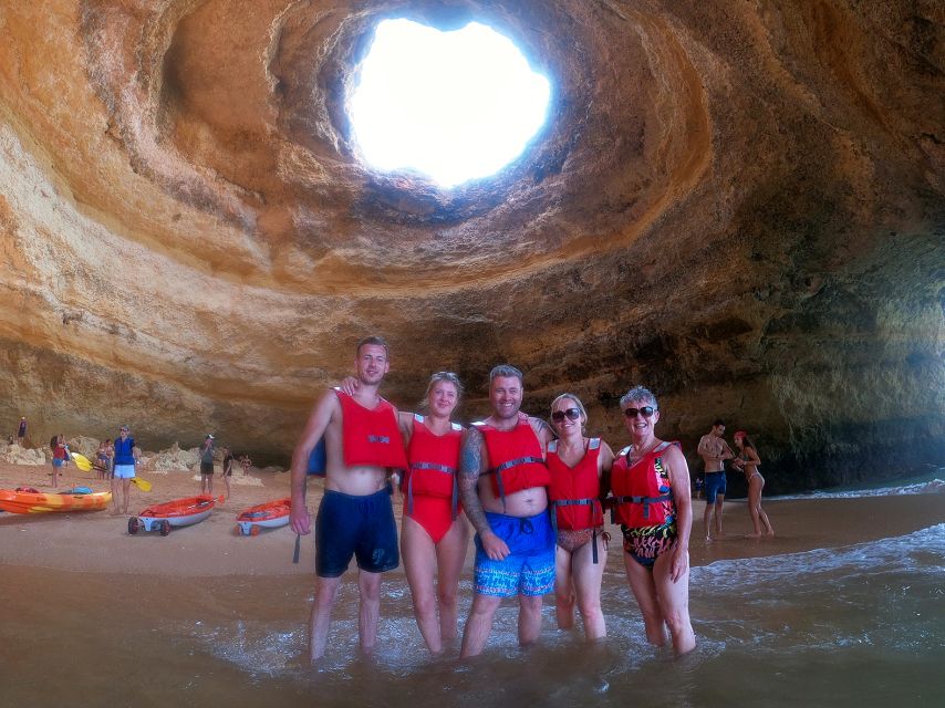 Benagil: Kayaking Adventure in Benagil Caves & Marinha Beach - Guide style and safety: what you can expect on the water