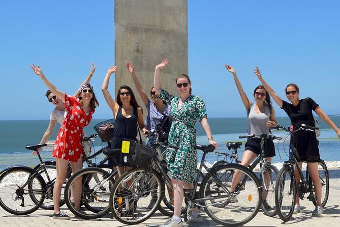 Bike Tours Lisbon - Center of Lisbon to Belém - MAAT for architecture views, then Calle Rosa de Lisboa for fun photos