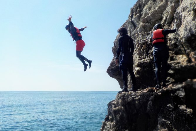 Coasteering and Cliff Jumping Near Lagos - Sea caves, rocky shoreline, and hidden spots along Costa Vicentina
