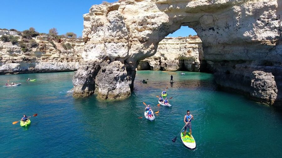 From Albufeira: Benagil Hidden Caves Tour by Kayak - How hard is it, really: beginners, fitness, and double kayaks