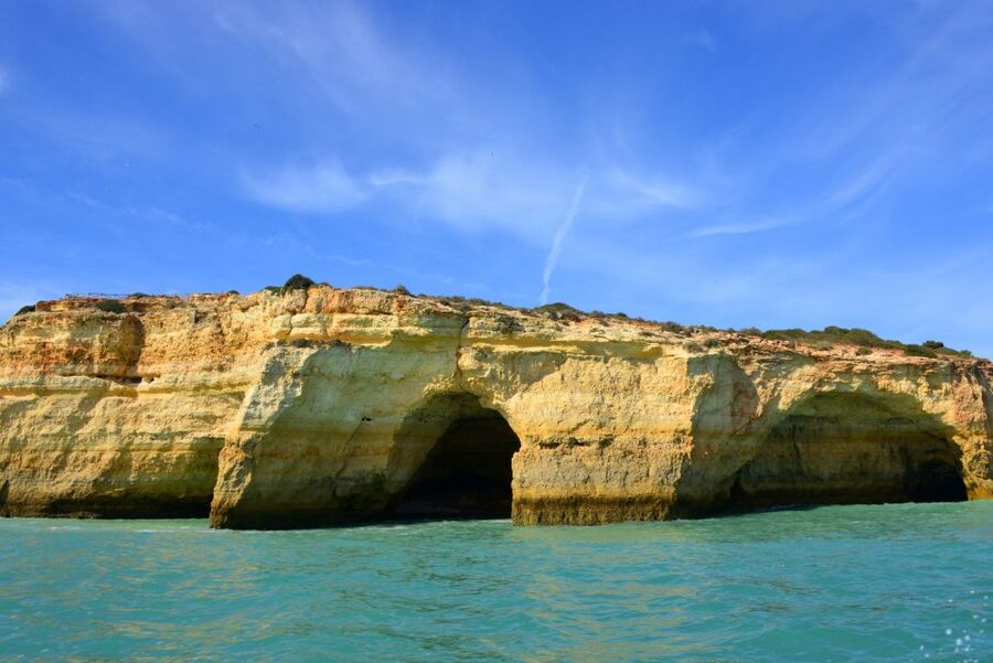 From Albufeira: Benagil Hidden Caves Tour by Kayak - The 40-minute boat cruise: getting the best coastline views first