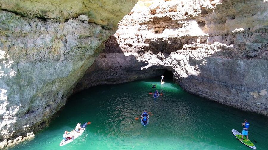 From Albufeira: Benagil Hidden Caves Tour by Kayak - Swimming and jumping off the boat: refreshing, but go by the conditions
