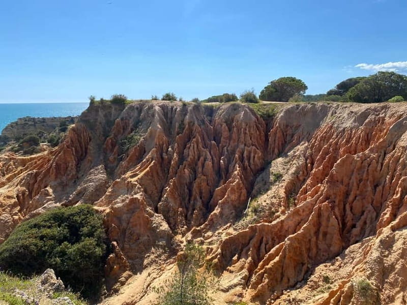From Faro: Benagil Cave and Seven Hanging Valleys Trail Tour - Carvalho Beach: lunch, swimming, and a break from cliff mode