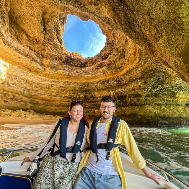 From Faro: Boat trip to Benagil Cave & Praia da Marinha - Praia da Marinha Views Without the Full Detour