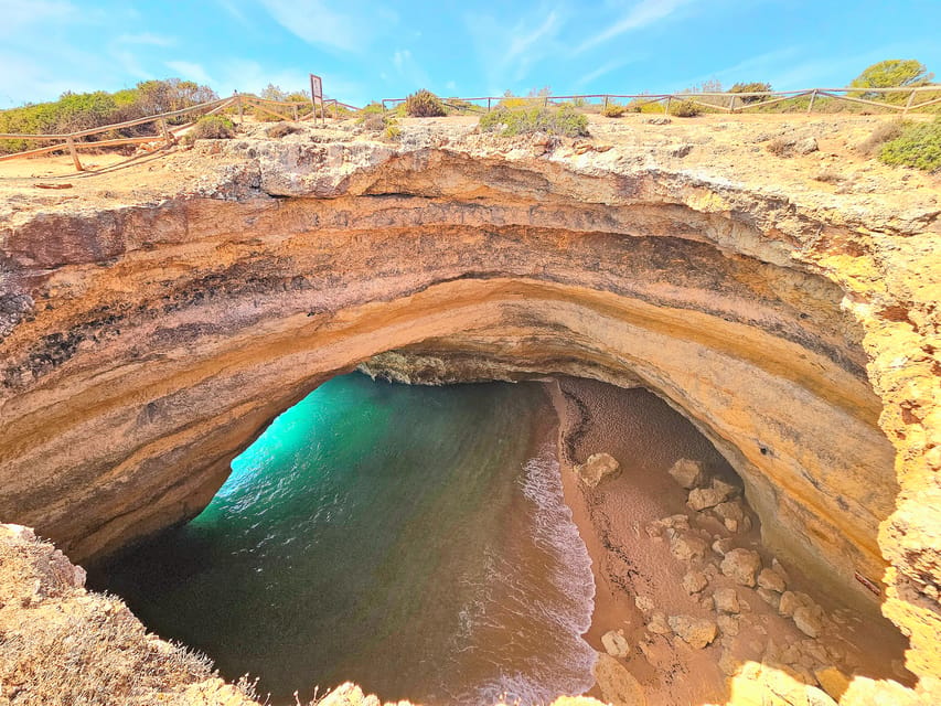 From Faro: The Original Benagil Cave, Marinha & More Tour - Algar Seco and Boneca Cave, Limestone Sculpted by the Sea