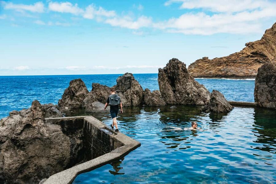 From Funchal: Fanal, Porto Moniz and Seixal Day Jeep Tour - Câmara de Lobos and Ribeira Brava: fast coastline color and photo frames
