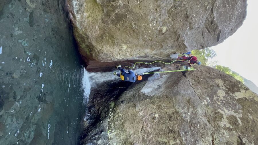 From Funchal: Intermediate Canyoning Adventure (Level 2) - 2.5 hours of action: water lines, slides, rock descents, and jumps