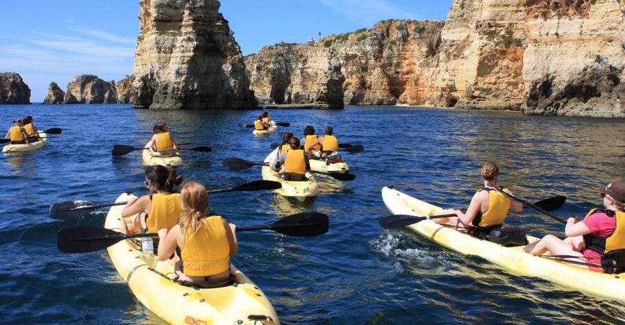 From Lagos: Algarve Coast and Caves by Kayak - Lagos Caves by kayak, plus snorkeling and a boat-only beach stop