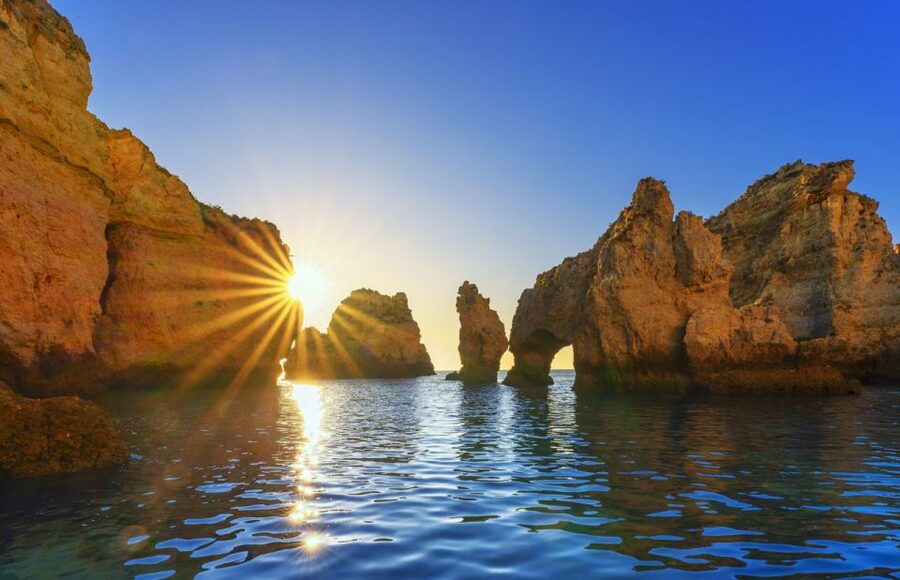 From Lagos: Cruise to the Caves of Ponta da Piedade - Entering the sea caves: tight passes and the rock-spotting game