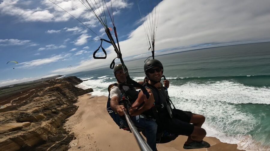 From Lisbon: Paragliding Tandem Flight - Takeoff and the 20-minute glide that makes you look twice