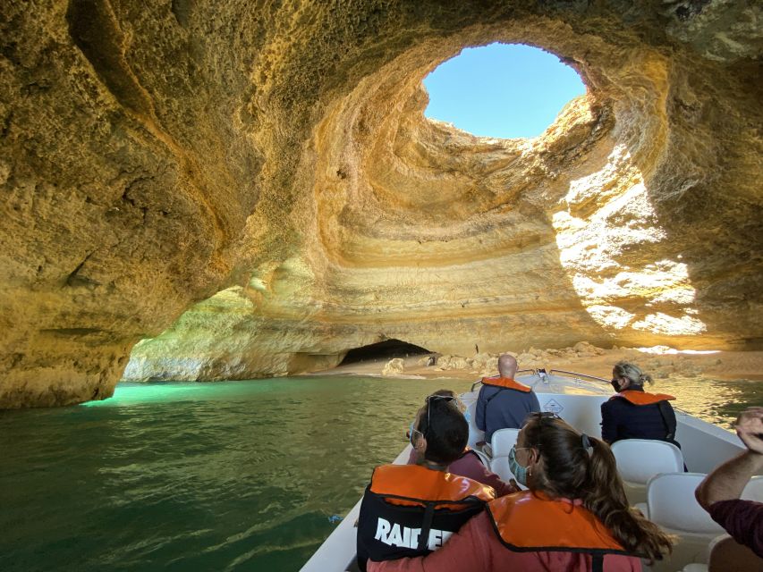 From Portimão: Algar de Benagil and Sea Caves Boat Tour - Praia da Marinha: the coastline turns dramatic
