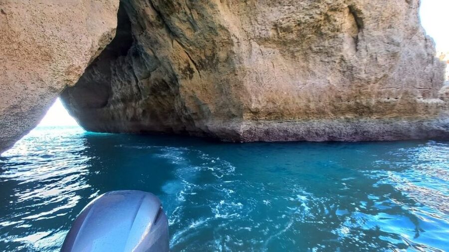 From Portimão: Algar de Benagil and Sea Caves Boat Tour - The swim stop: short, optional, and often icy