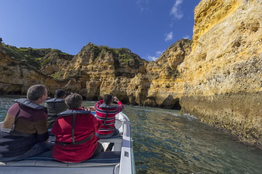 From Portimão: Benagil Boat Tour with Local Guide - Praia da Marinha on the way back: the classic Algarve beach view
