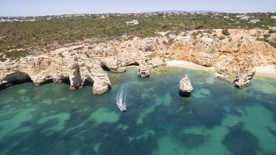 From Portimao: Benagil Cave and Marinha Beach Boat Tour - Ferragudo, the river fortress, and the Marina of Portimão