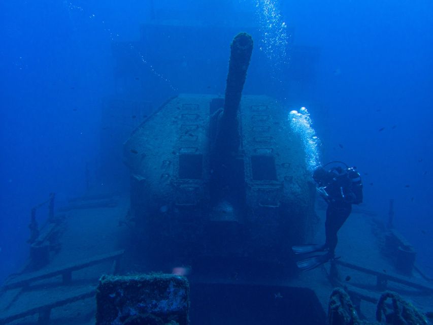 Funchal: Advanced Scuba Diving Afonso Cerqueira Wreck - Cabo Gírao area, then open sea wreck time