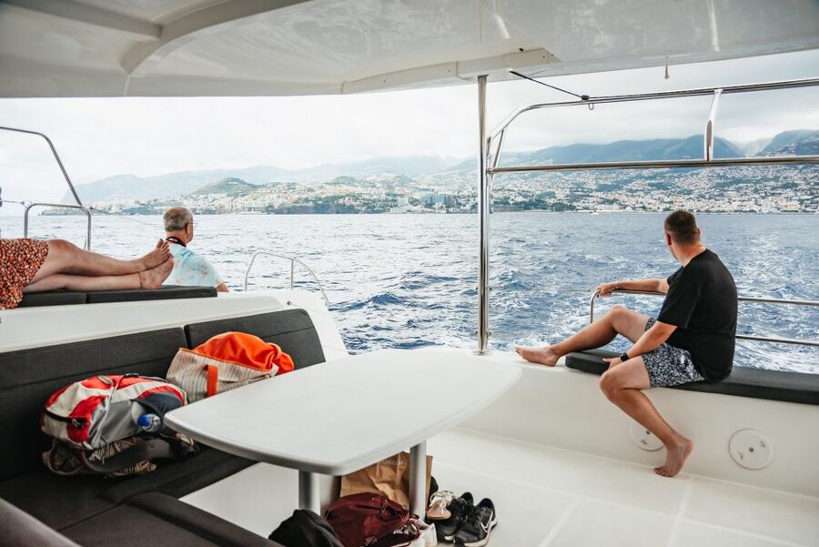 Funchal Bay: Dolphin & Whale Watch Luxury Catamaran Cruise - Getting aboard Atlantic Pearl at Marina Nova do Funchal