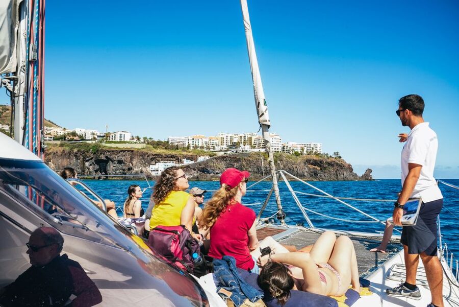 Funchal: Dolphin and Whale Watching by Luxury Catamaran - Cabo Girão: the 580-meter sea-cliff stop and the swim question