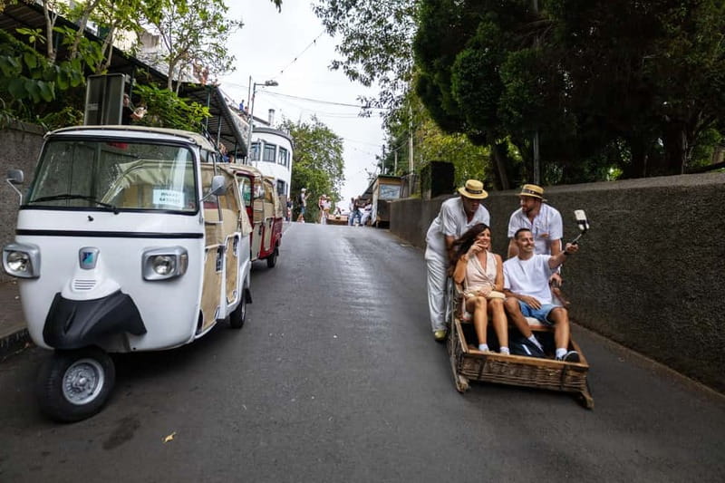 Funchal: Guided Tuk Tuk Tour to Toboggan Rides & Old Town - Monte basket toboggans: the main event, plus the timing reality