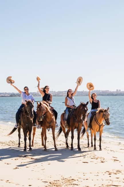 Horseback Riding Through The Beach GROUP - PDT - Rosário Beach Riding, Slow-Gait Comfort, and Tide-Based Timing