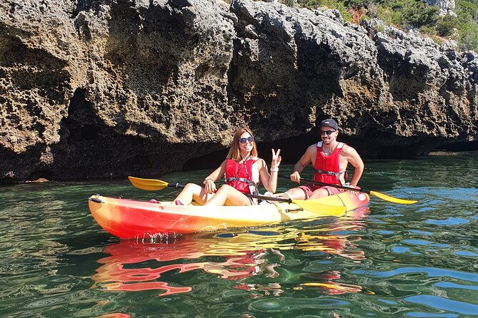 Kayak and Snorkeling Adventure in Lisbon - Lapa de Santa Margarida: caves, interesting structures, and good reason for helmets