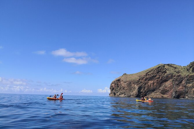 Kayak and Snorkeling Tour in Underwater Nature Reserve Garajau - Praia de Garajau and the moment you switch from paddle to snorkel