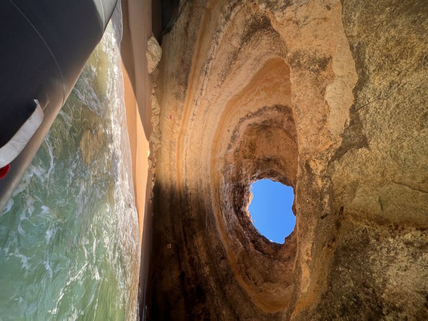 Lagoa: Benagil Caves & Praia da Marinha with biologist guide - The 5-minute safety briefing, then 100 minutes of guided cave riding
