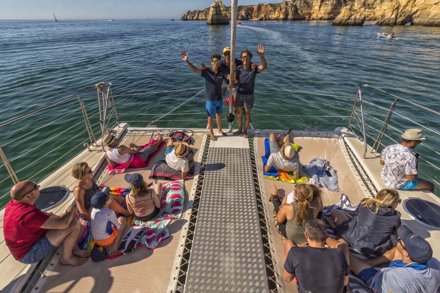 Lagos: Piedade Caves & Coastline - Catamaran - Praia da Luz anchor stop: the swim that gives the tour its heart