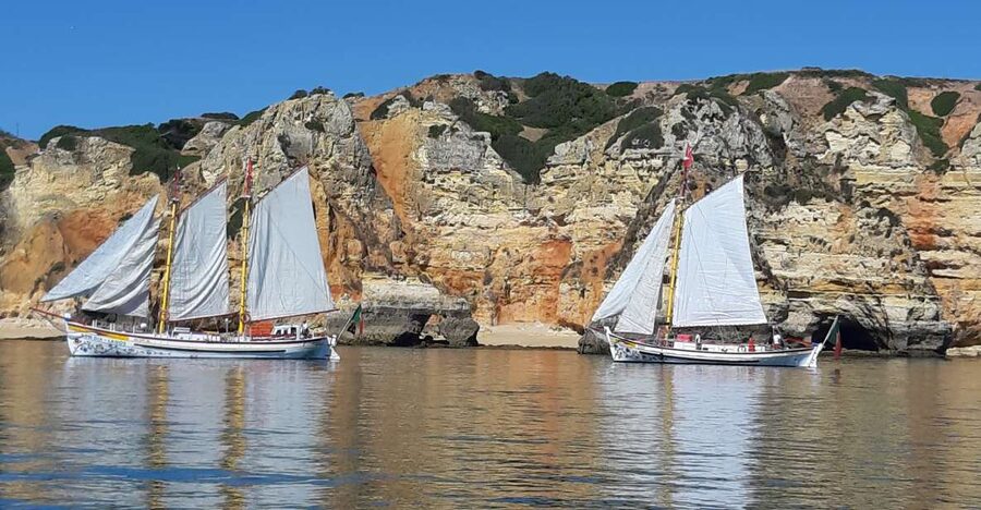 Lagos: Ponta Piedade Sail & Caves Cruise w/Portuguese Tapas - The small-boat grotto run: the part most people remember