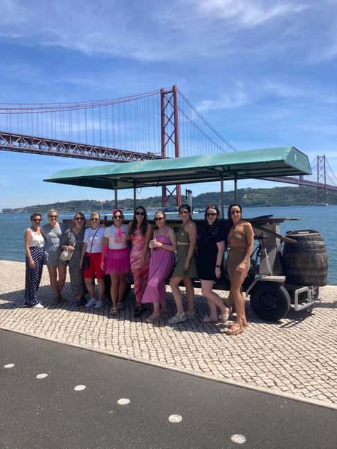 Lisbon: 1-Hour Beer Bike Tour with Draft Beer & Sangria Ride - The bridge break and why the guides make the ride feel easy