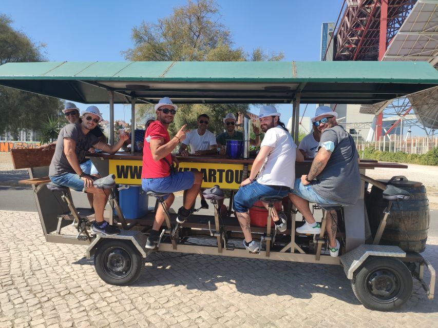 Lisbon: 1-Hour Beer Bike Tour with Draft Beer & Sangria Ride - One hour of pedal power, drinks, and a guide in control
