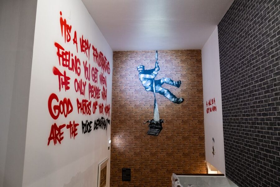 Lisbon: Banksy Museum Permanent Exhibition Entry Ticket - The final stop: Walled Off Hotel in Bethlehem reproduction