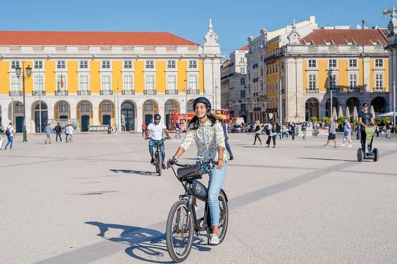 Lisbon Bike Rental Explore At Your Pace - Riding Lisbon smoothly on tight streets and shared lanes