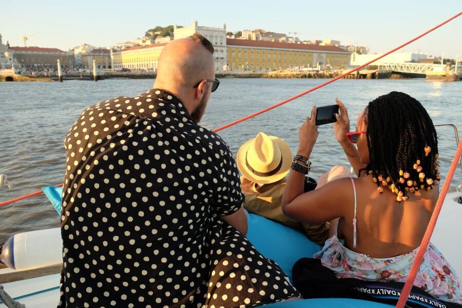 Lisbon: City Skyline Sailboat Cruise with Drink and Snacks - Crossing toward Cacilhas for that sweeping Lisbon panorama