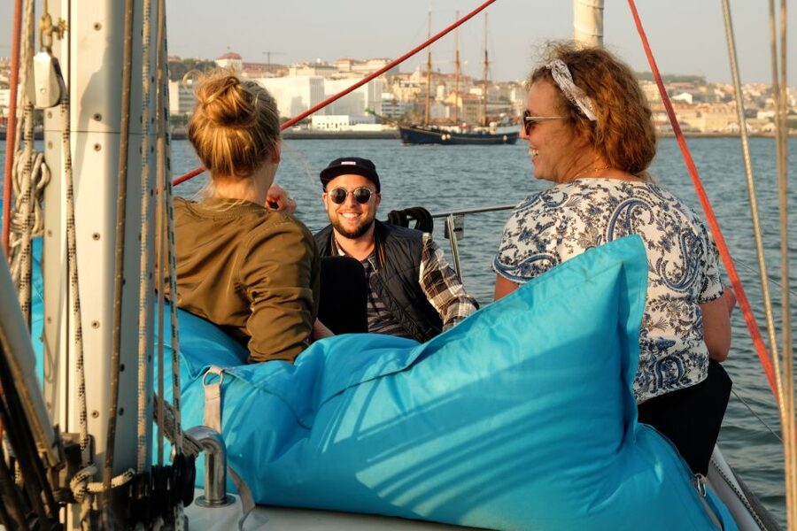 Lisbon: City Skyline Sailboat Cruise with Drink and Snacks - Belém area sights, including the Tower and the Discoveries monuments