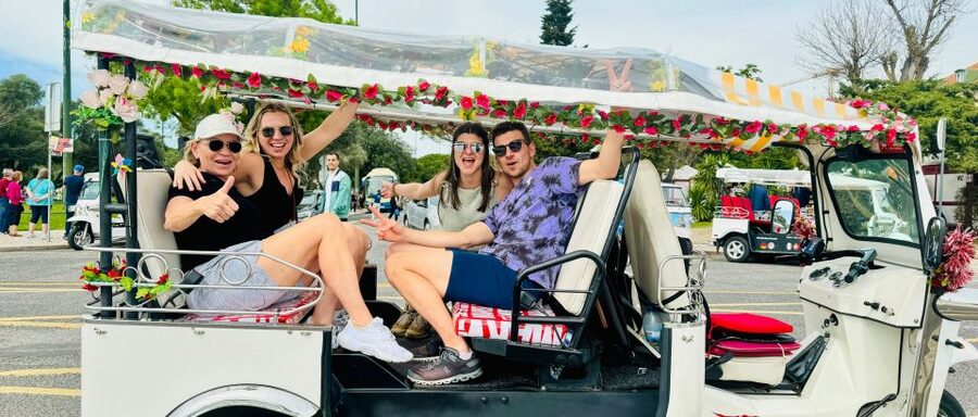 Lisbon: Discover Belem by electric Tuk Tuk - MAAT Rooftop Views, Tagus River Pass-By, and the 25 de Abril Bridge Moment